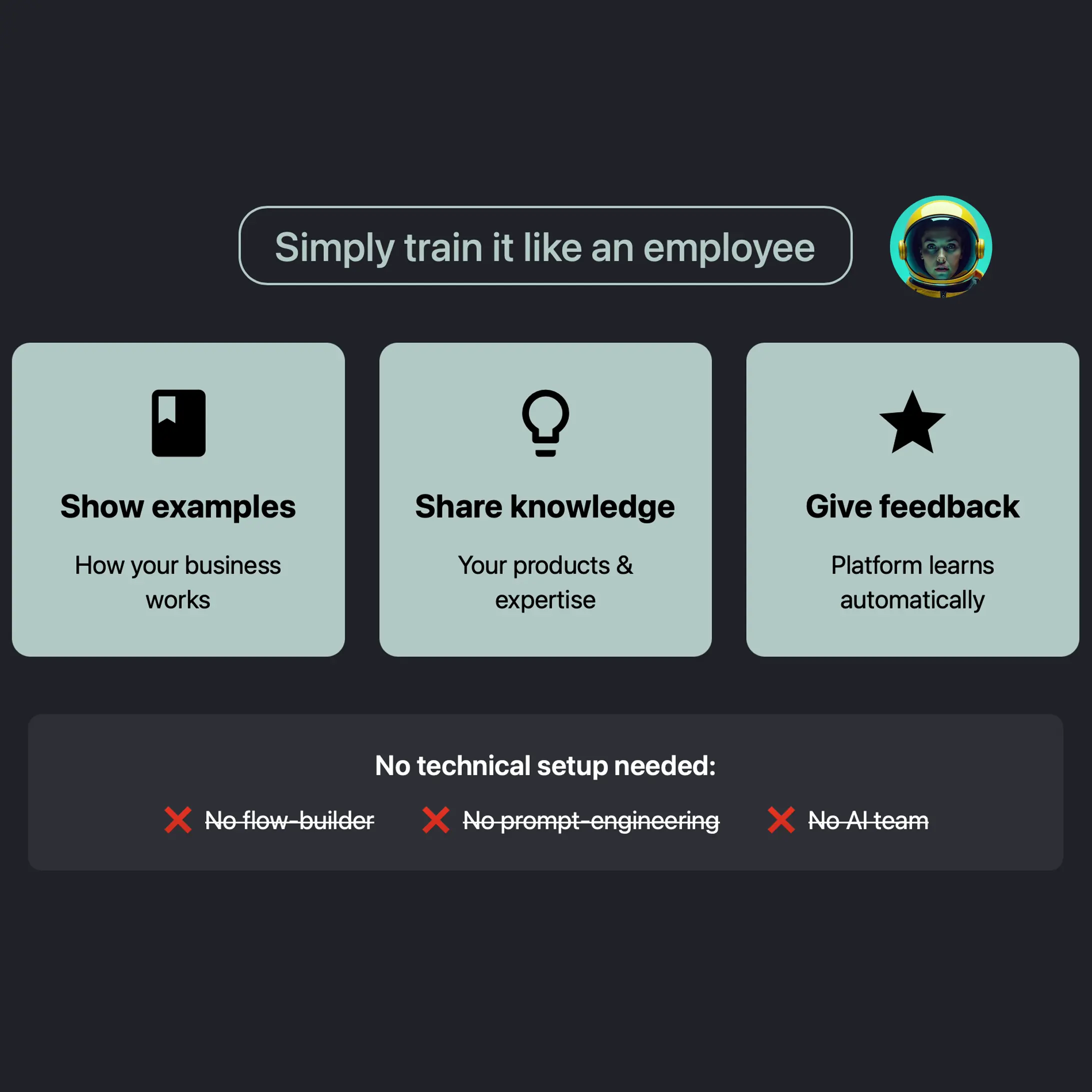 Easy AI employee training without technical expertise