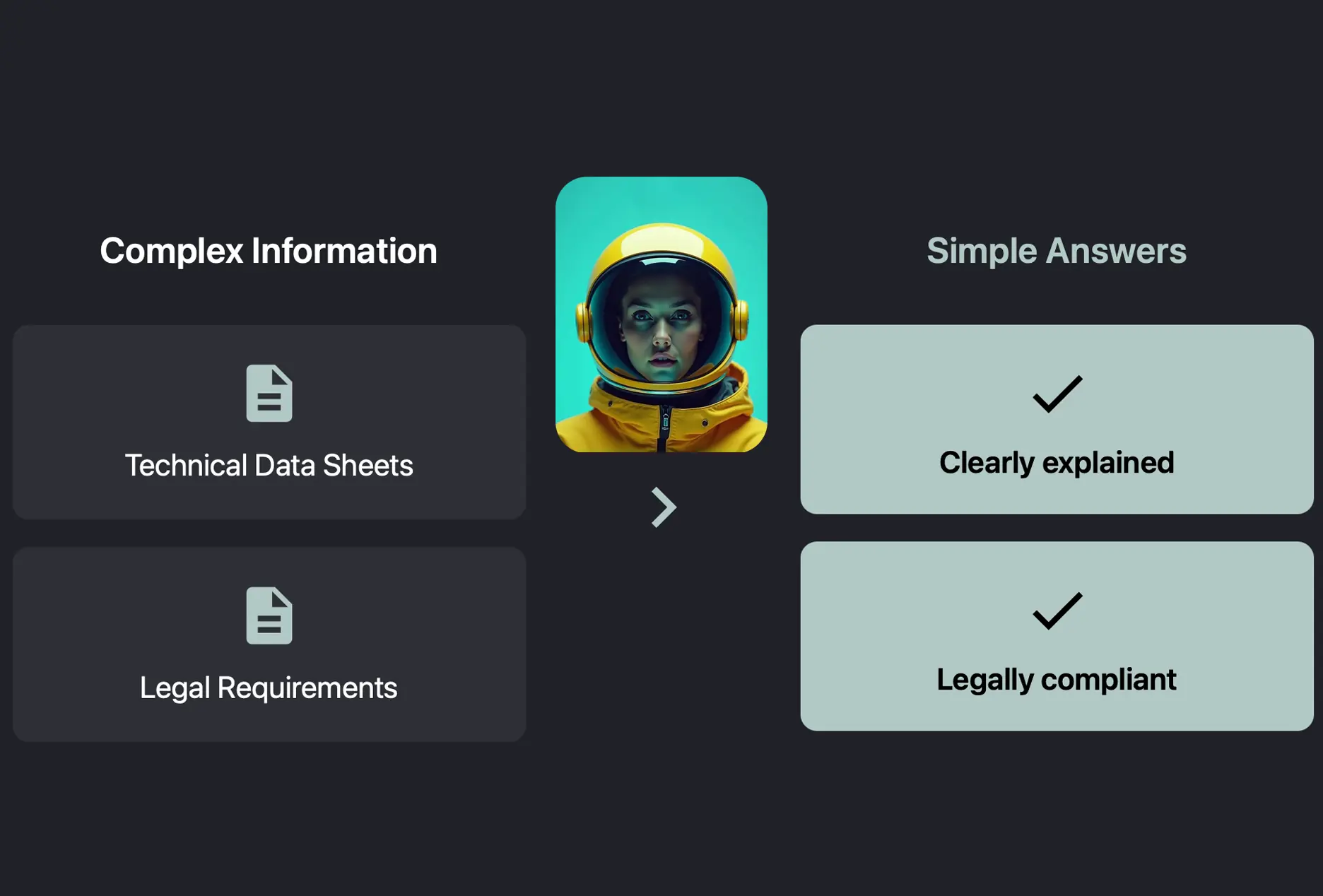 AI explaining technical product details understandably