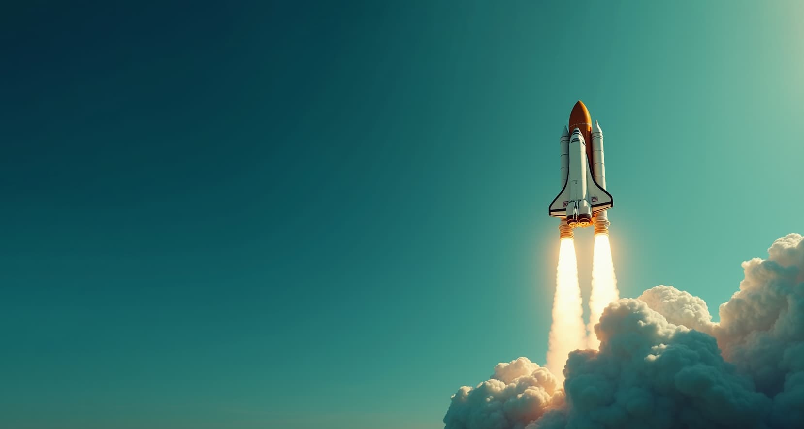 Symbolischer Raketenstart