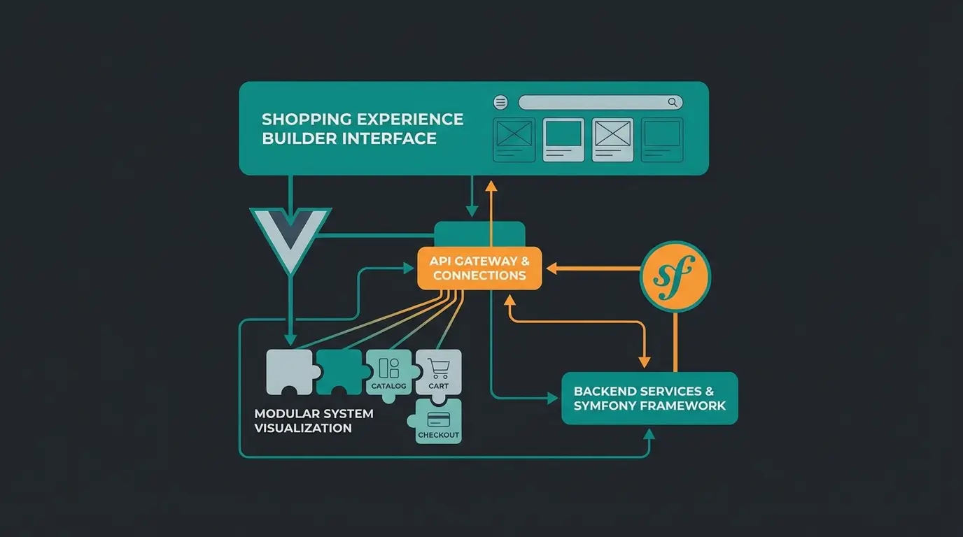 Shopware 6 Architektur mit API-First Ansatz und Erlebniswelten