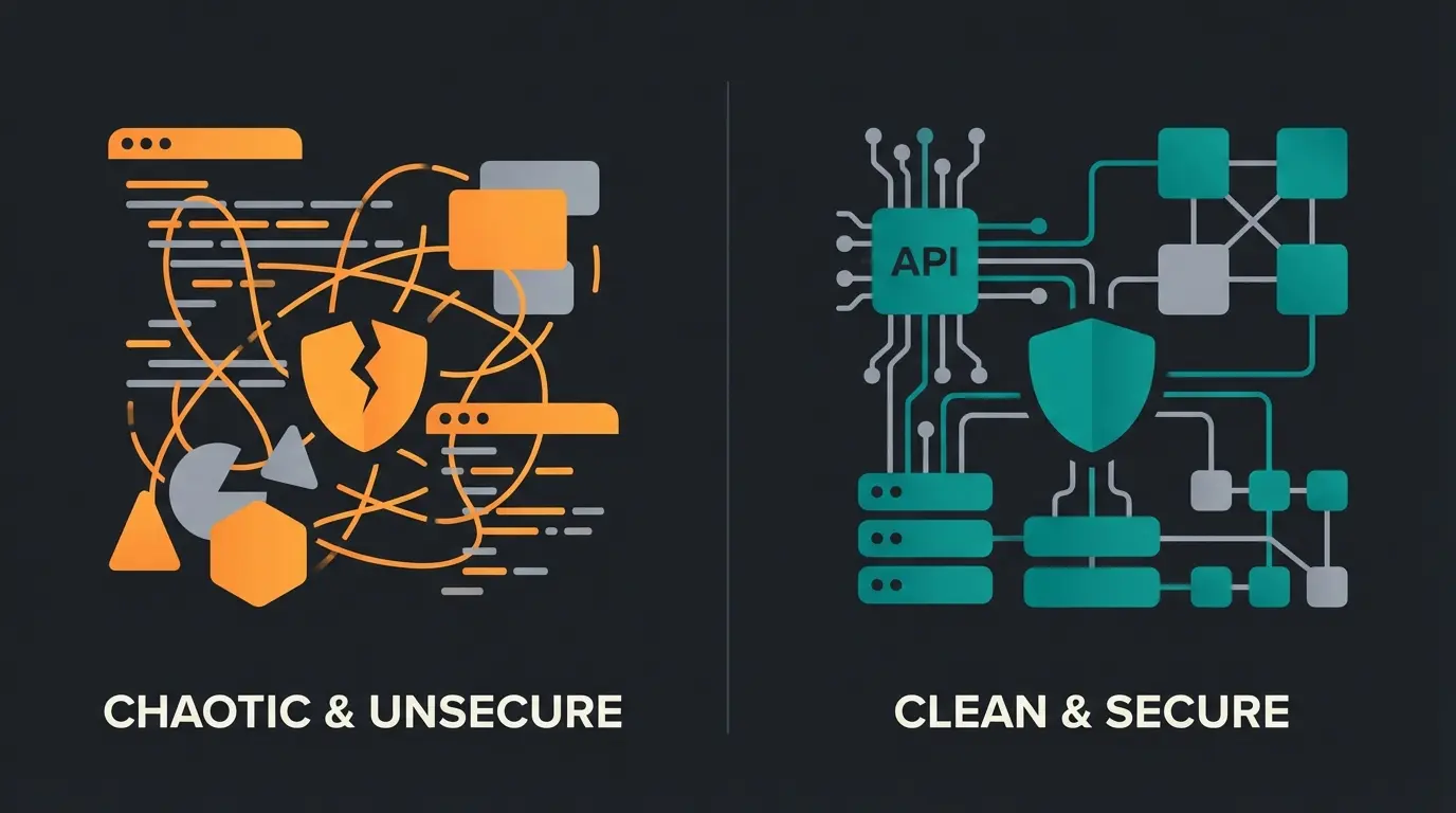 Vergleich zwischen unsicheren generischen Plugins und sicheren KI-Lösungen