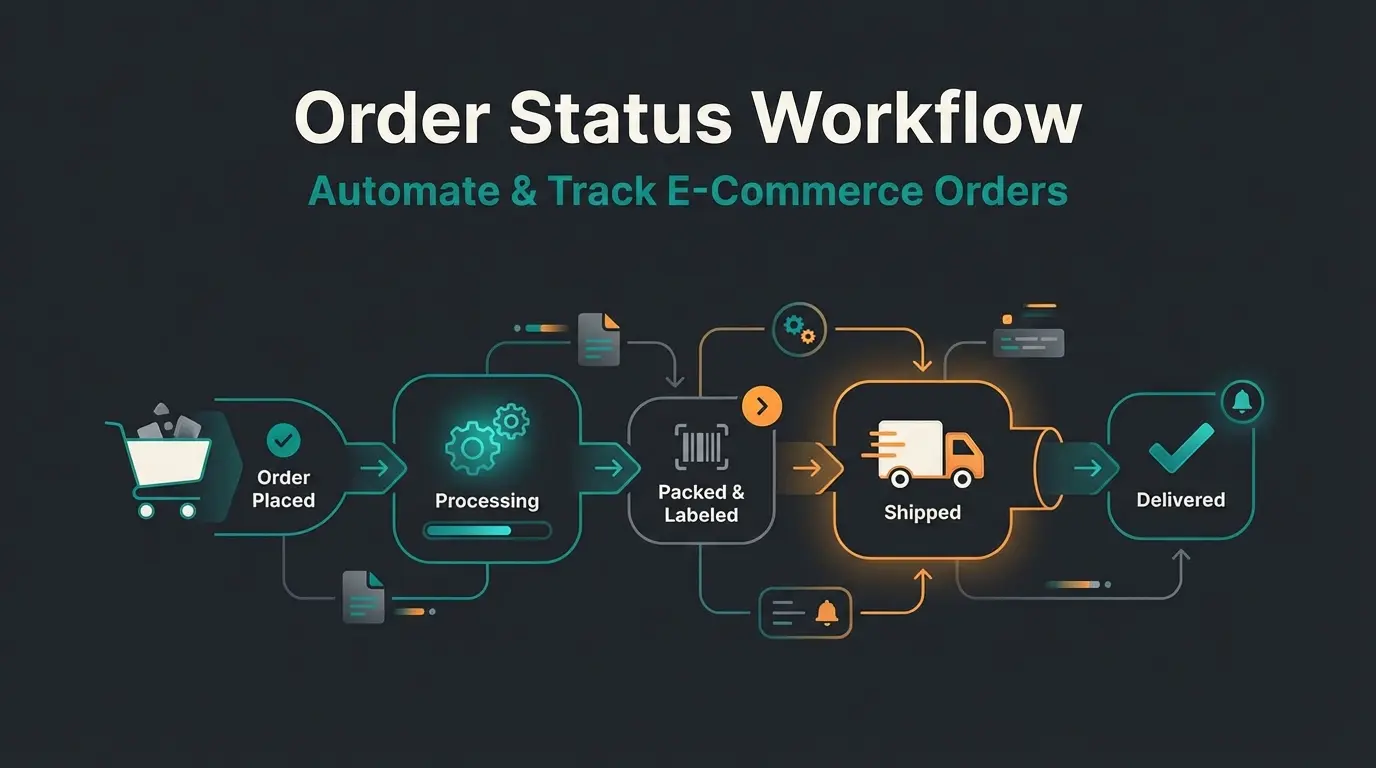 Shopware order status management dashboard with state machine visualization and automation flows
