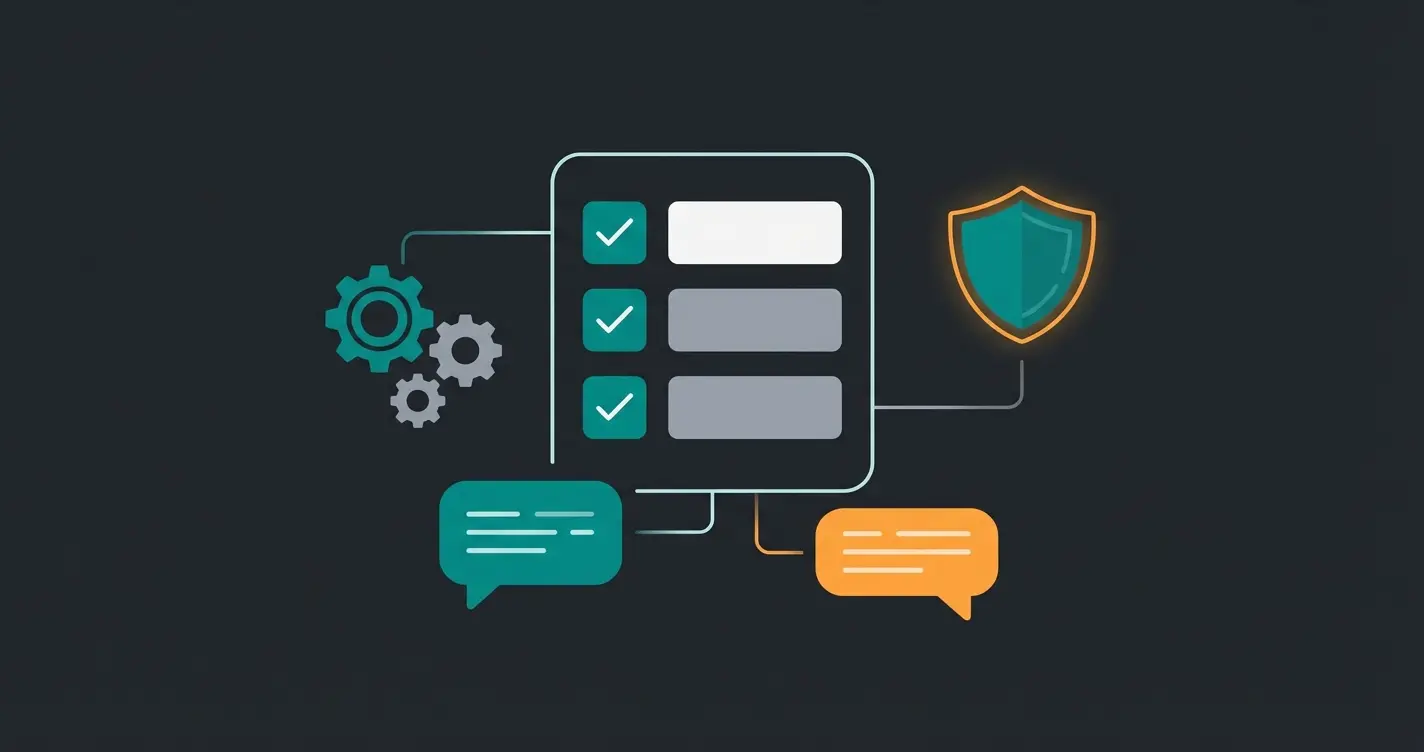 Checklist infographic for selecting a German chatbot provider