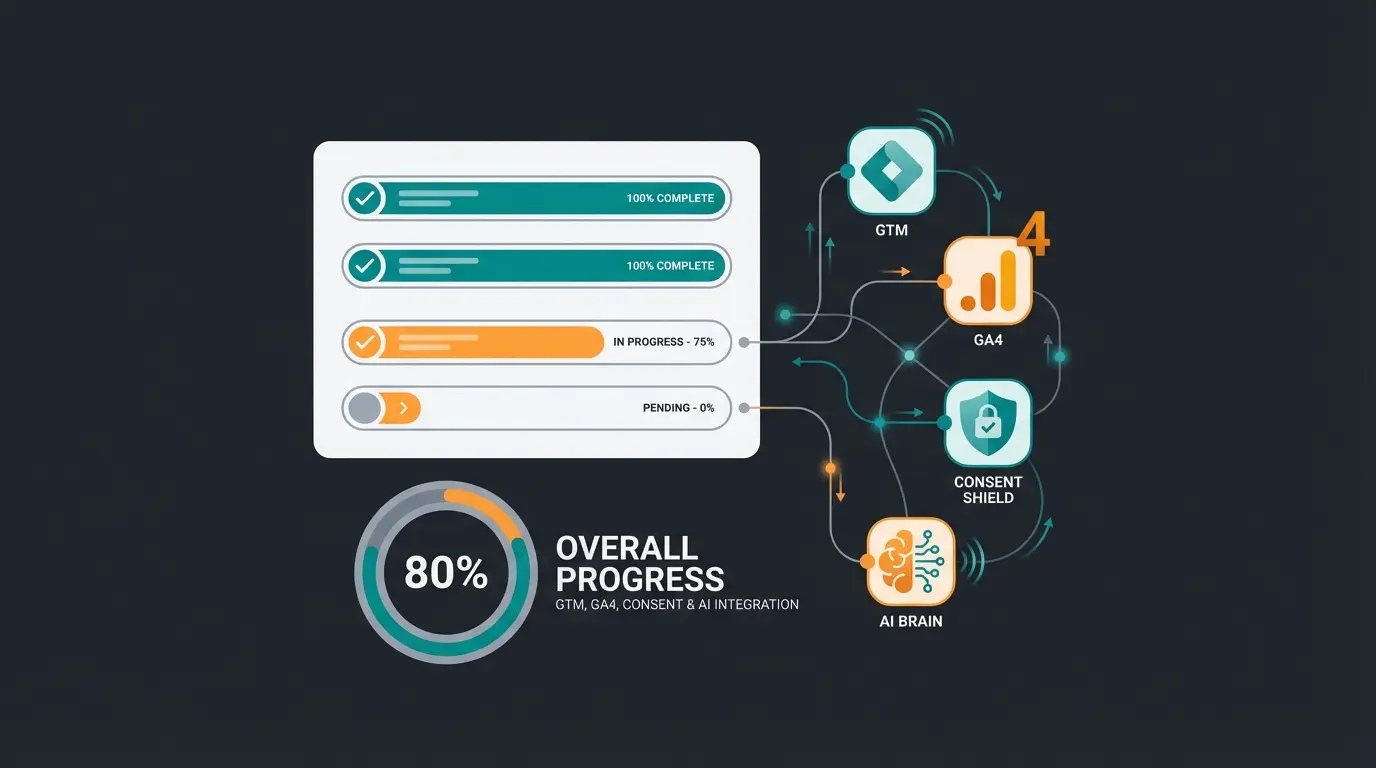 Complete Shopware Google Analytics setup checklist visualization
