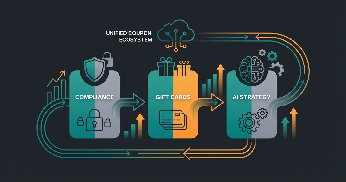 Strategic framework showing the three pillars of WooCommerce coupon success