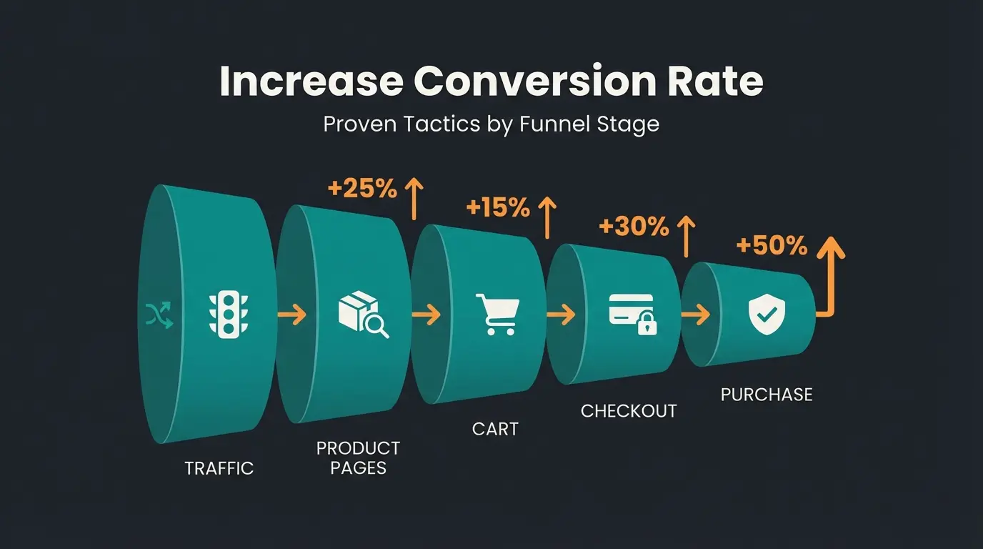 How to Increase Your Conversion Rate: Proven Tactics by Funnel Stage