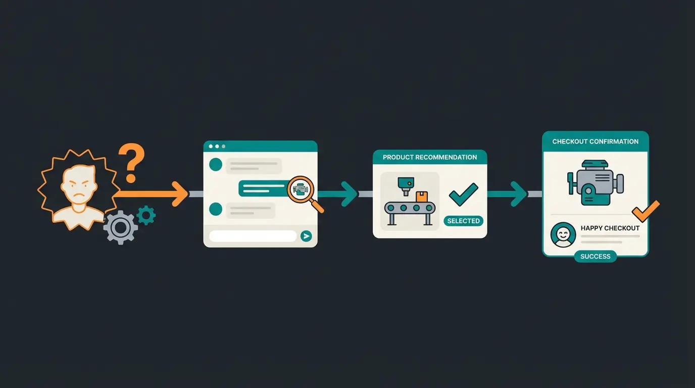 User Journey vom Produktproblem zur KI-gestützten Lösung im Großhandel