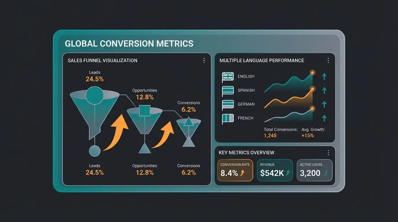 Analytics Dashboard für mehrsprachige KI-Chatbot Performance