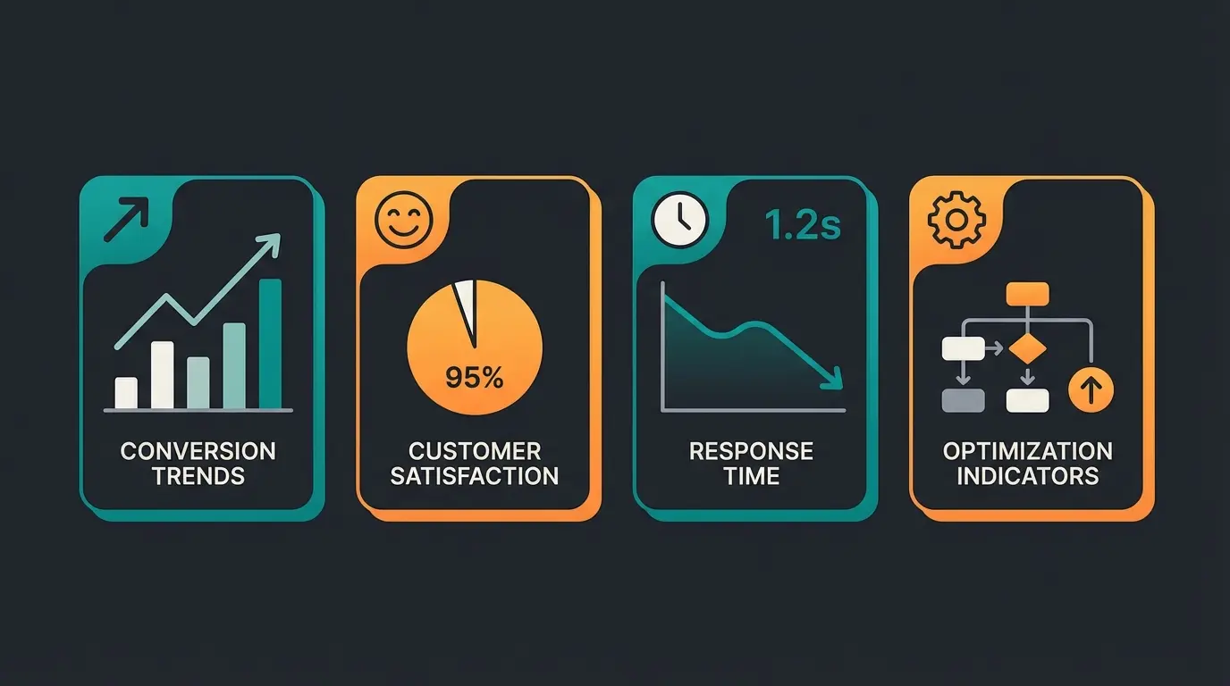 Dashboard showing AI consultation metrics and optimization opportunities