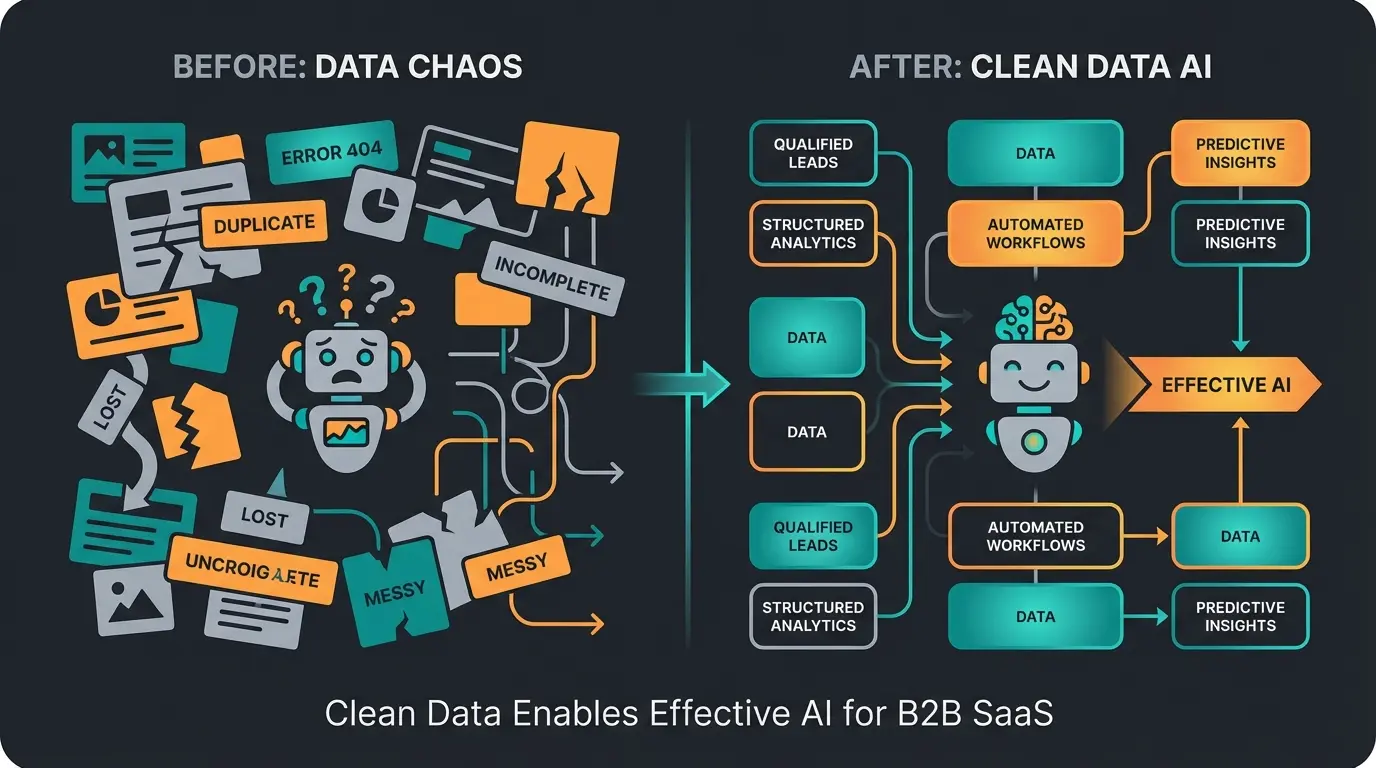 Comparison of messy vs clean data for AI product consultation