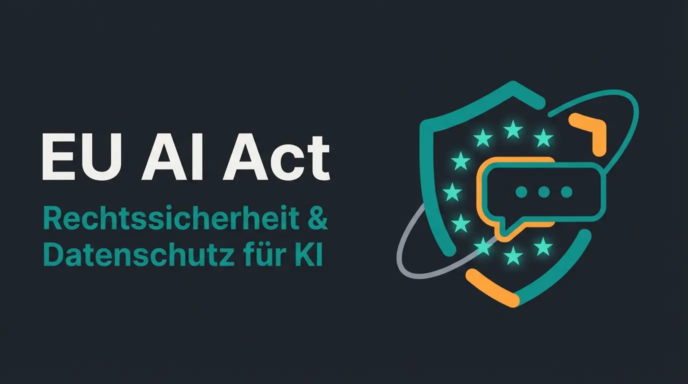 Abstract illustration of EU AI Act regulations interacting with an e-commerce chatbot interface