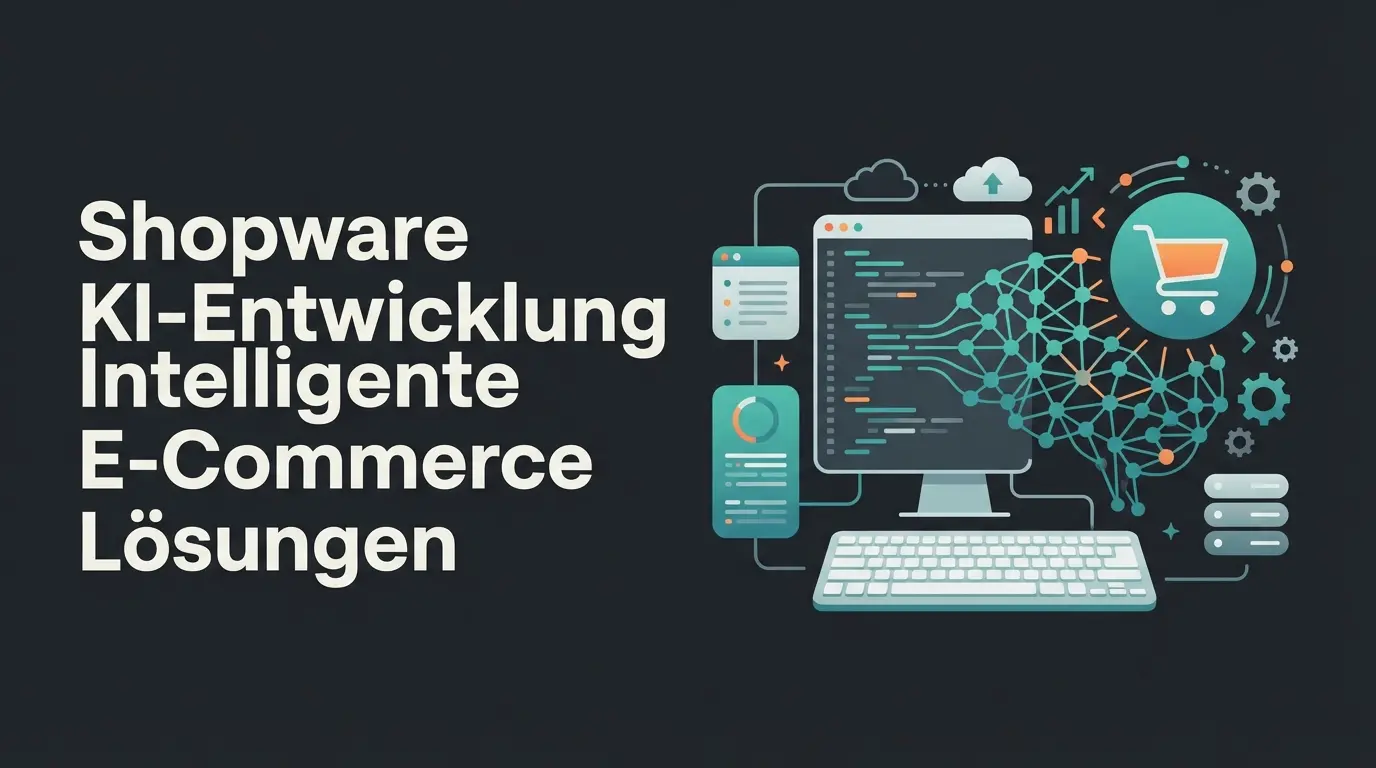 Shopware Entwickler bei der Arbeit an KI-Integration und E-Commerce Lösungen