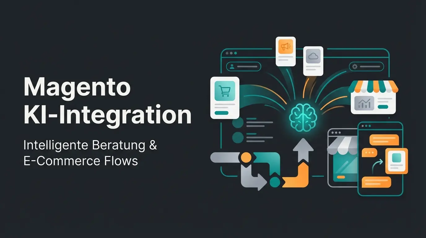 Modernes Magento Webdesign mit KI-gestützter Produktberatung und Conversion-Optimierung