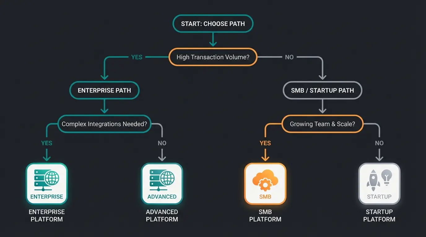 Entscheidungsbaum für die Wahl der richtigen Support-Plattform