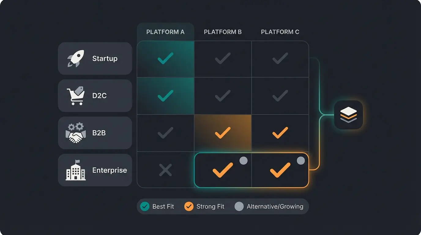 Entscheidungsmatrix Magento vs Shopify nach Geschäftsmodell