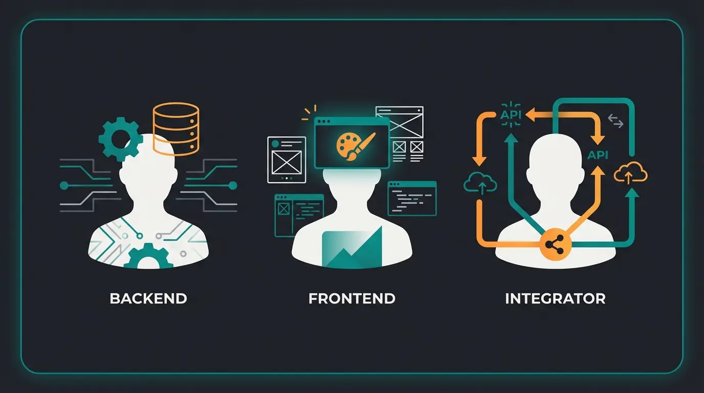 Three types of Shopware developers illustrated with role distinctions