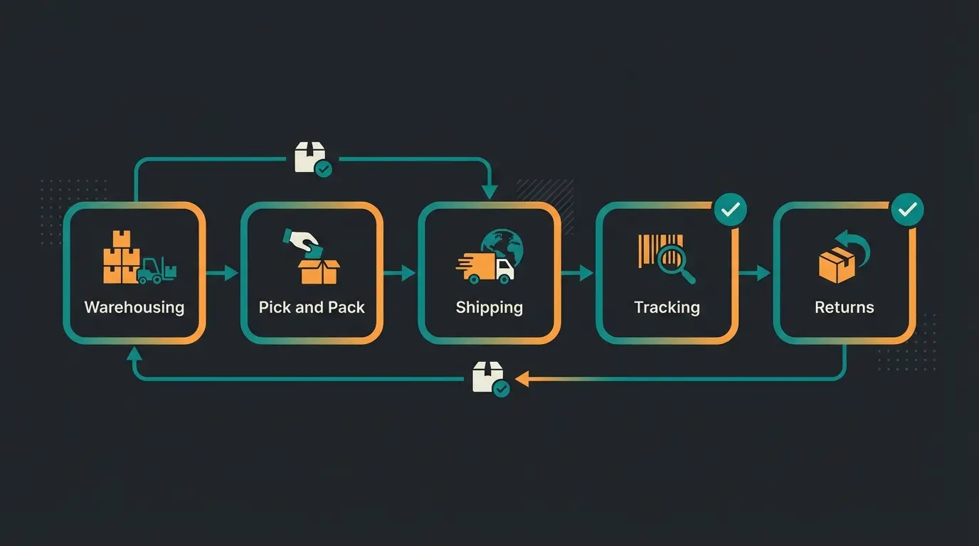 WooCommerce fulfillment process workflow from order to delivery