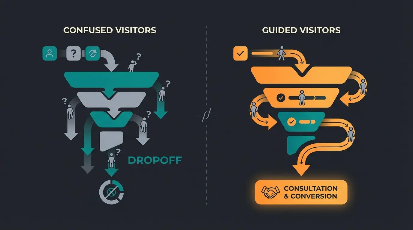 Visualisierung des Sales Funnels mit und ohne KI-Produktberatung