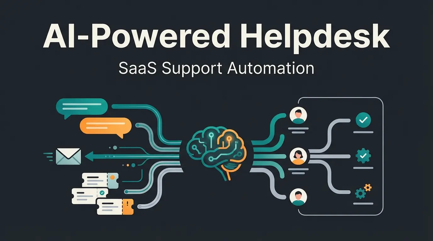 Modern helpdesk software interface with AI consultation features and support ticket management