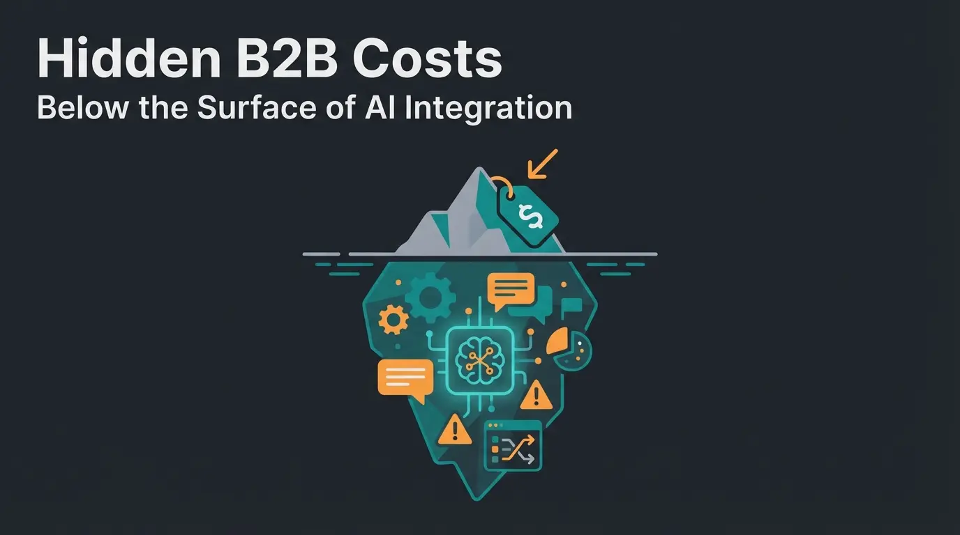 Iceberg visualization showing visible Intercom pricing above waterline and hidden costs below in dark teal style