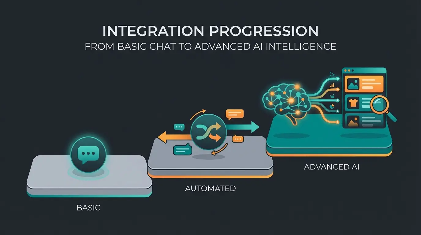 Die drei Evolutionsstufen der Shopify WhatsApp Integration im Vergleich