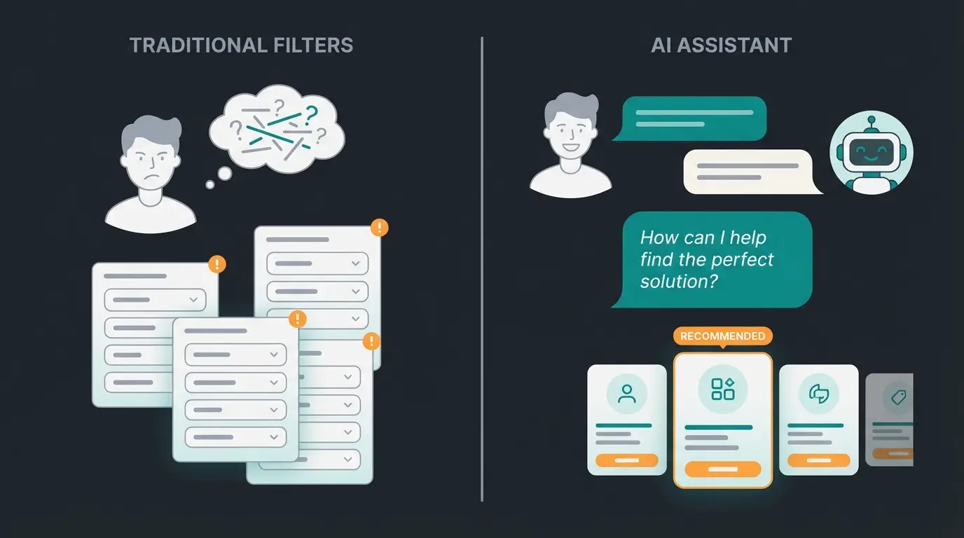 KI-Produktberater im Vergleich zu klassischem Chatbot bei der WooCommerce Amazon Integration
