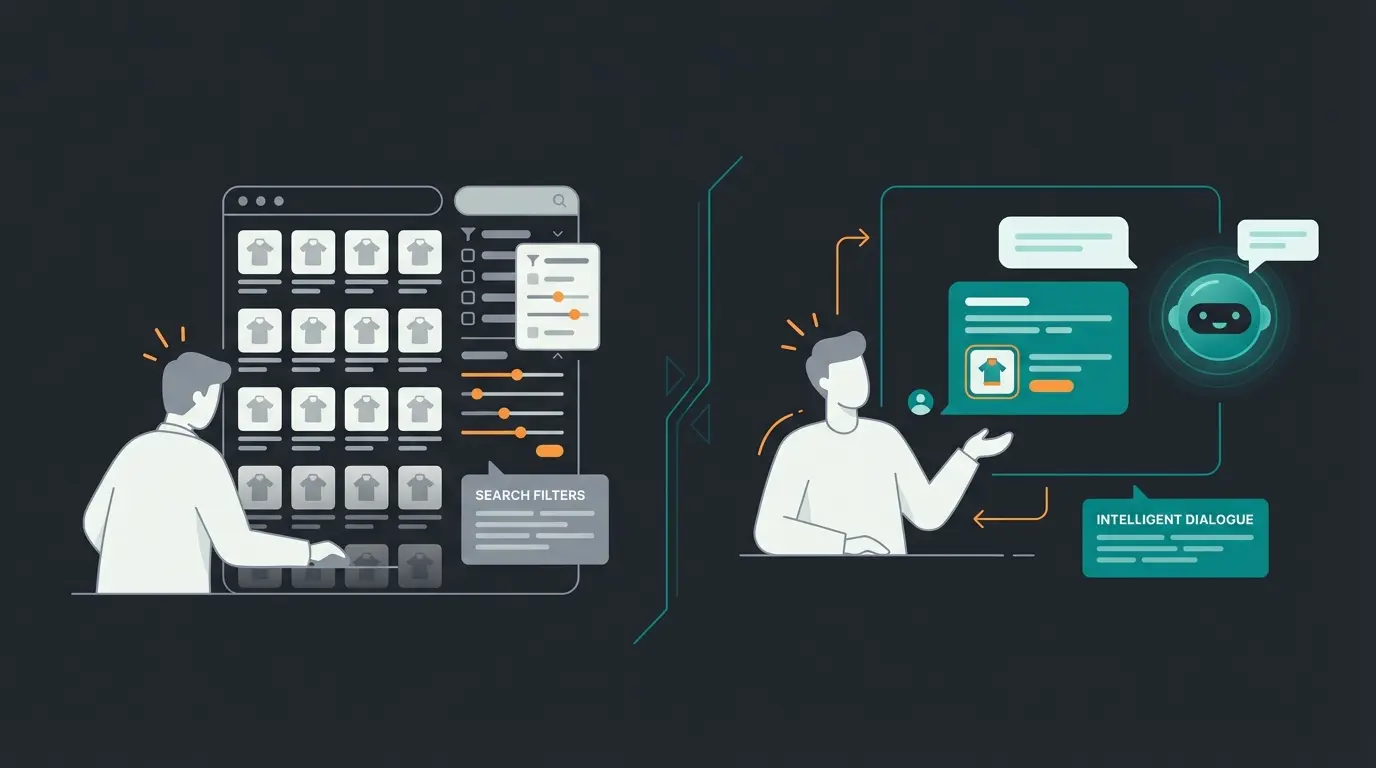 Unterschied zwischen digitalem Katalog und intelligenter KI-Beratung im E-Commerce
