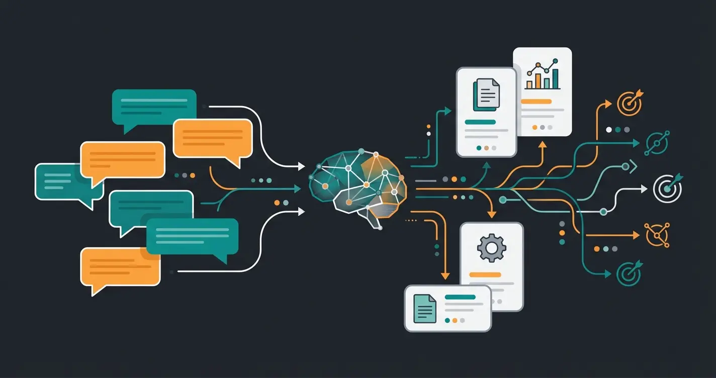 AI chatbot analyzing customer preferences and generating product recommendations