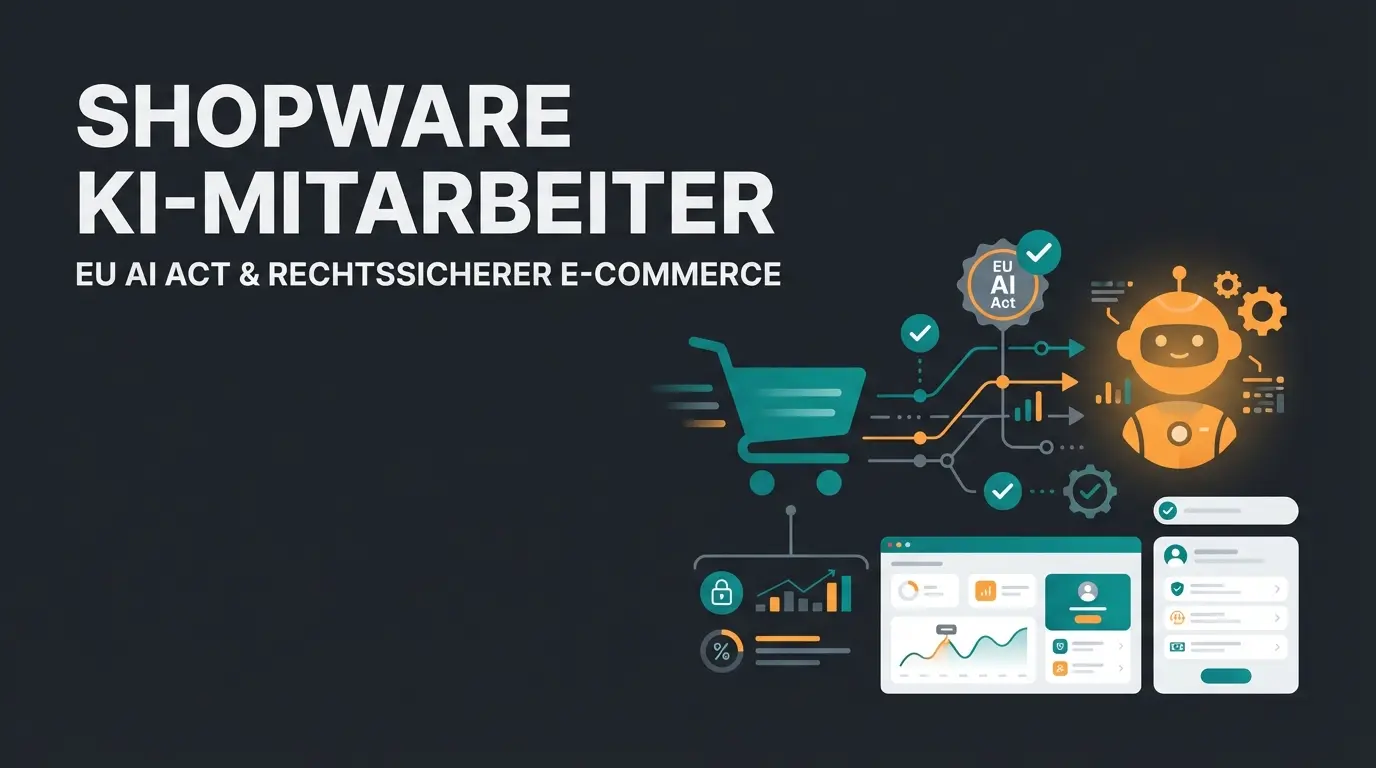 WooCommerce Warenkorb anpassen mit Design, Recht und KI-Optimierung visualisiert