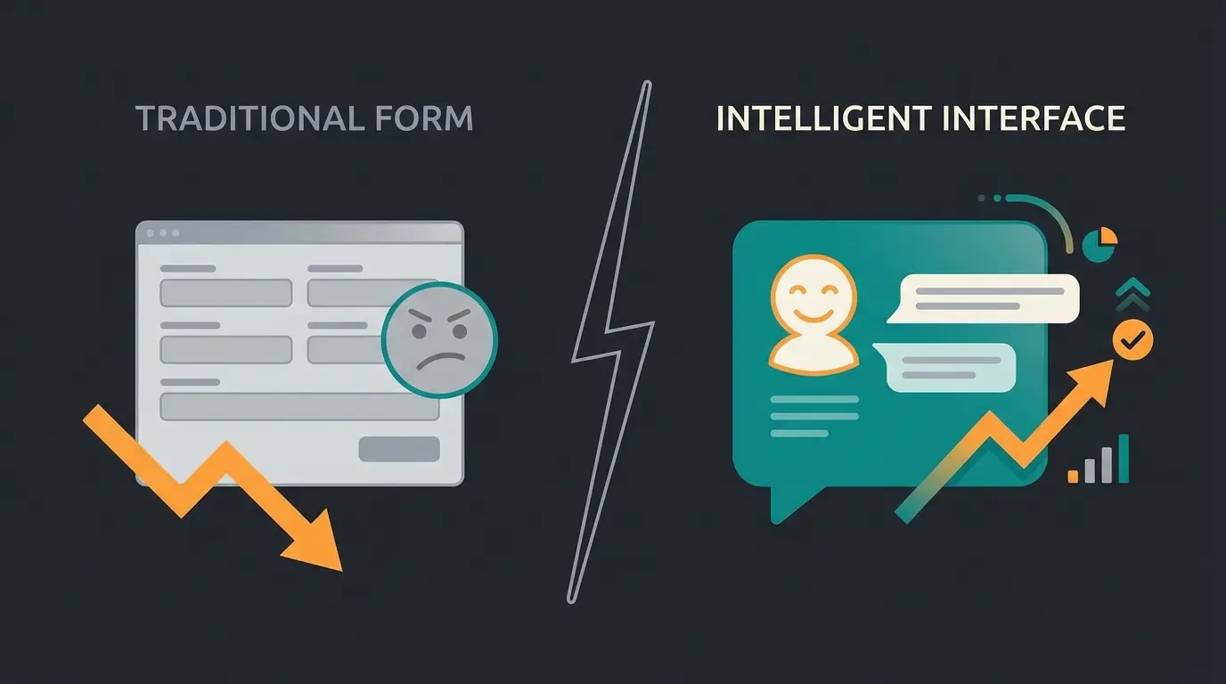 Comparison visualization of static checkout versus AI-enhanced dynamic checkout experience