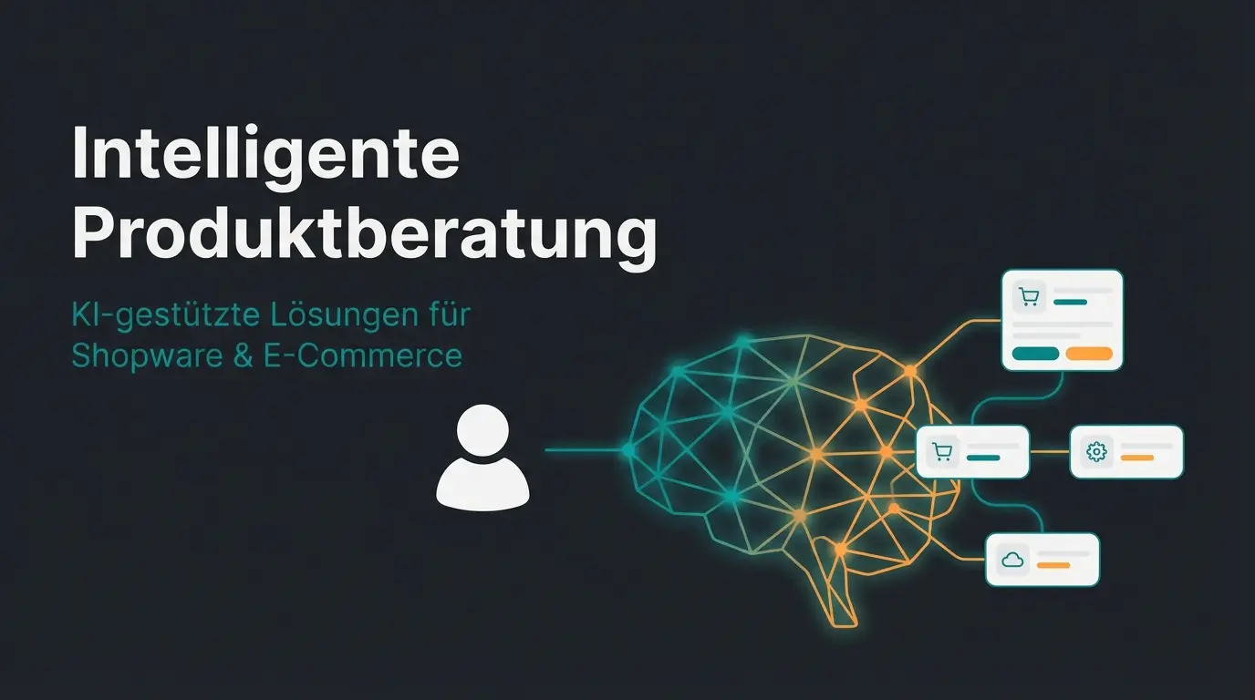 Abstract illustration of AI connecting customers to products in a digital store