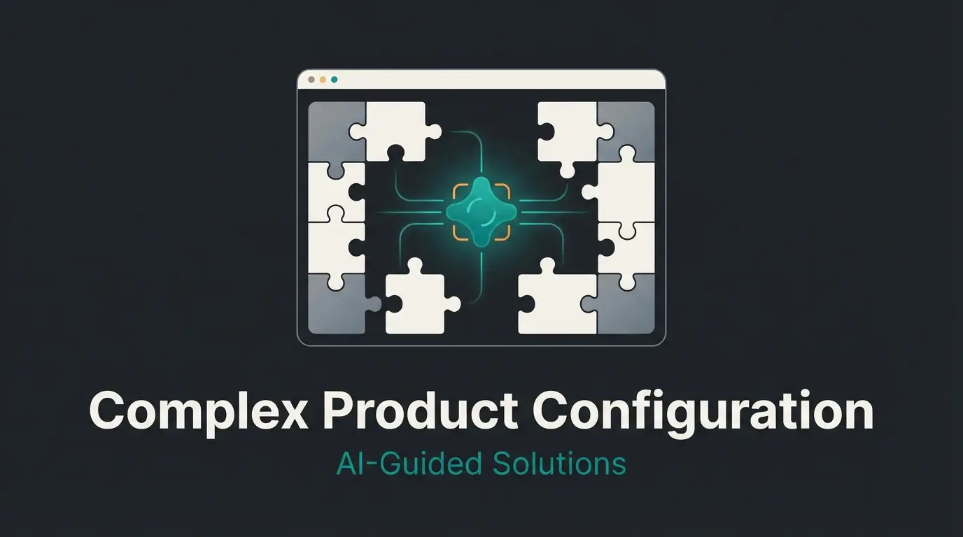 Illustration eines digitalen Verkaufsberaters der komplexe Produkte erklärt