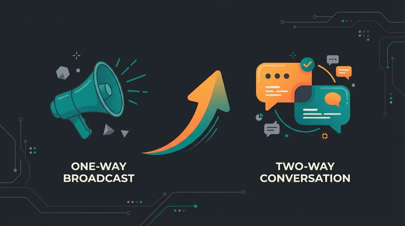 WhatsApp channel transformation from broadcast to conversation