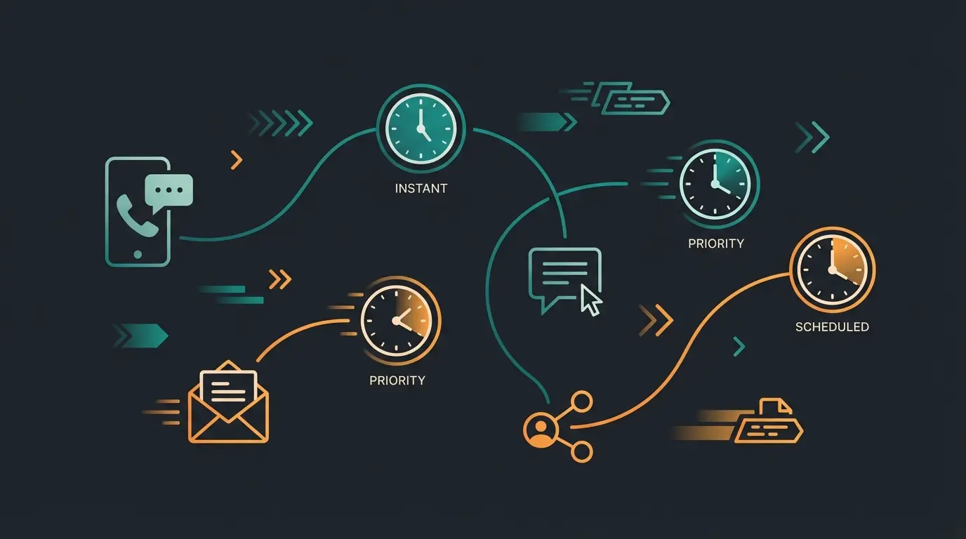 Customer service response time expectations across different communication channels