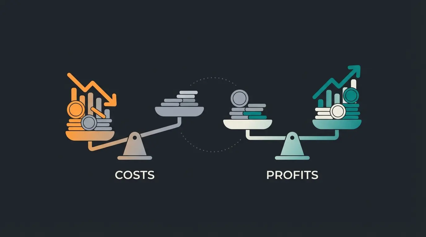 TCO-Vergleich zwischen traditionellem Sparfuchs-Ansatz und Smart Scaler mit KI