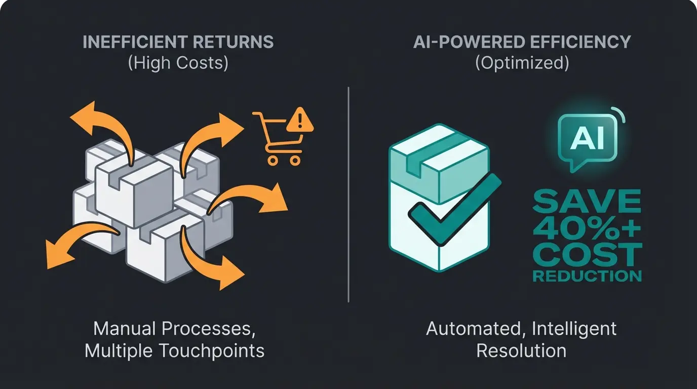 Comparison diagram showing fulfillment costs with and without AI consultation