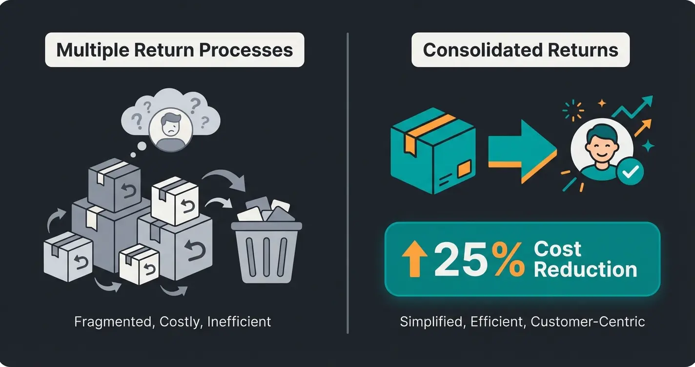 Vergleichsgrafik Fulfillment-Kosten mit und ohne KI-Beratung