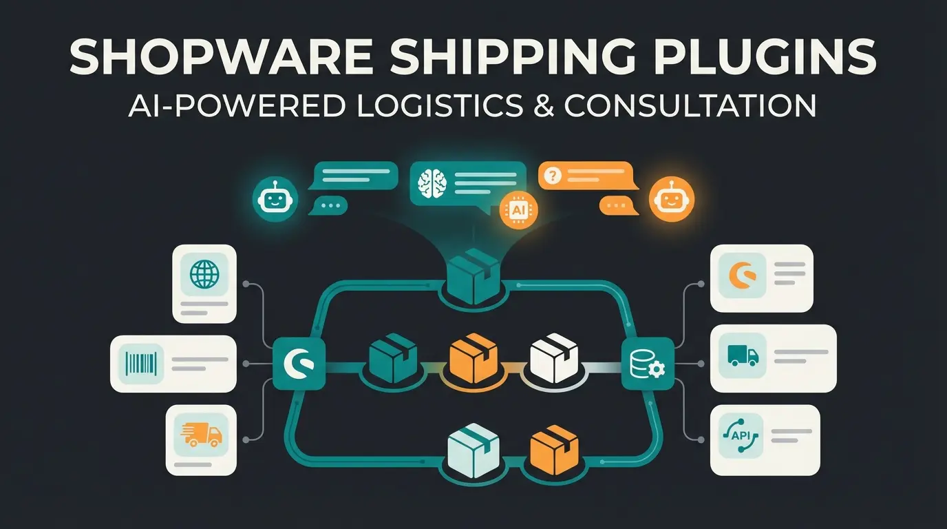 Shopware shipping plugins ecosystem showing logistics automation and AI customer consultation layers