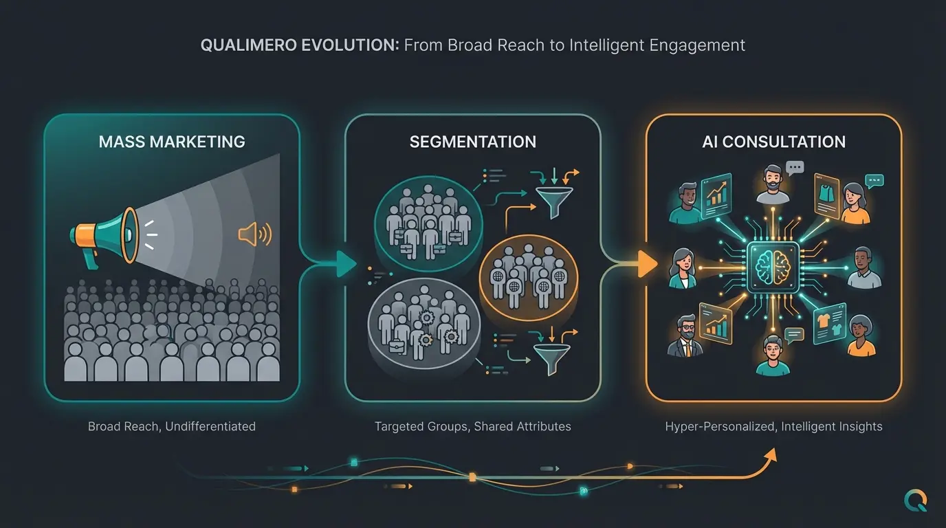 Evolution of personalization from mass marketing to AI consultation