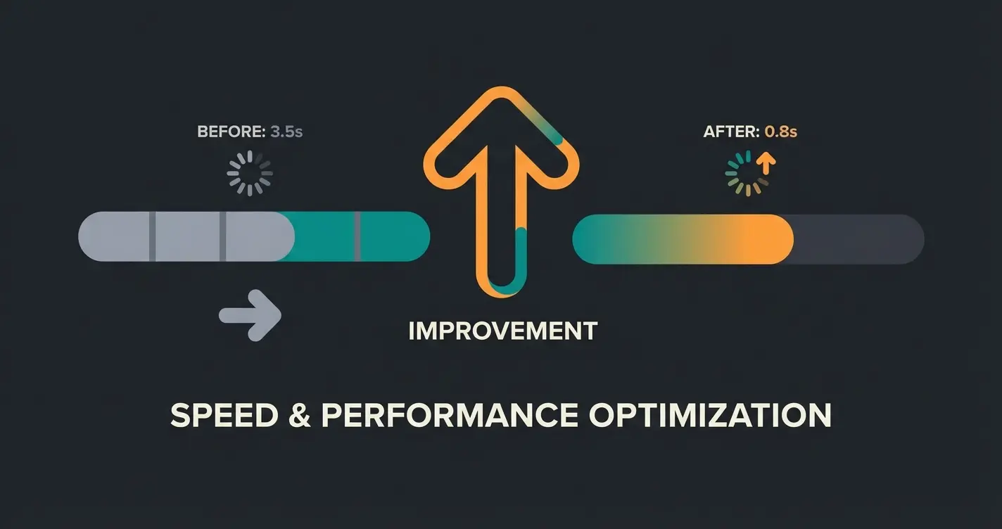 Performance comparison showing speed improvements with proper Magento maintenance