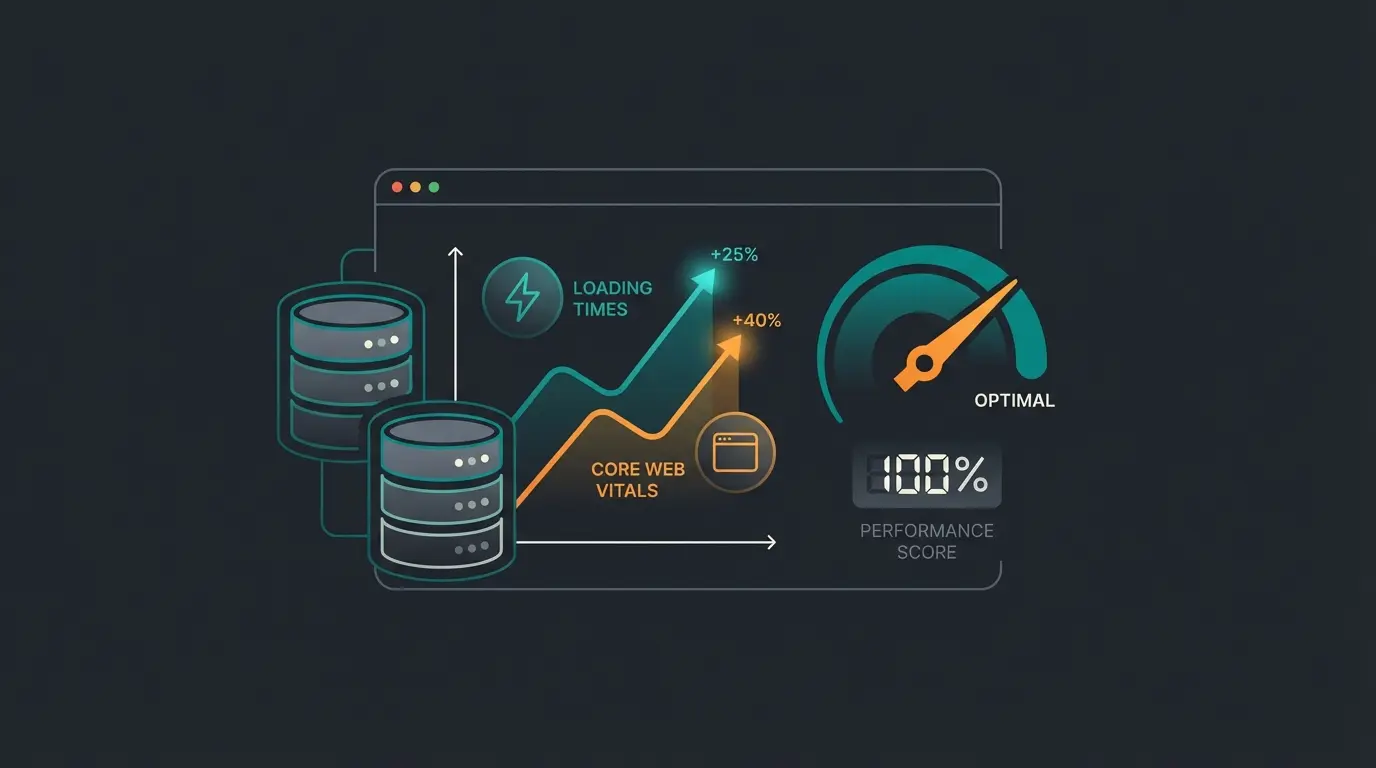 Magento Performance-Optimierung durch regelmäßige Wartung und Updates visualisiert