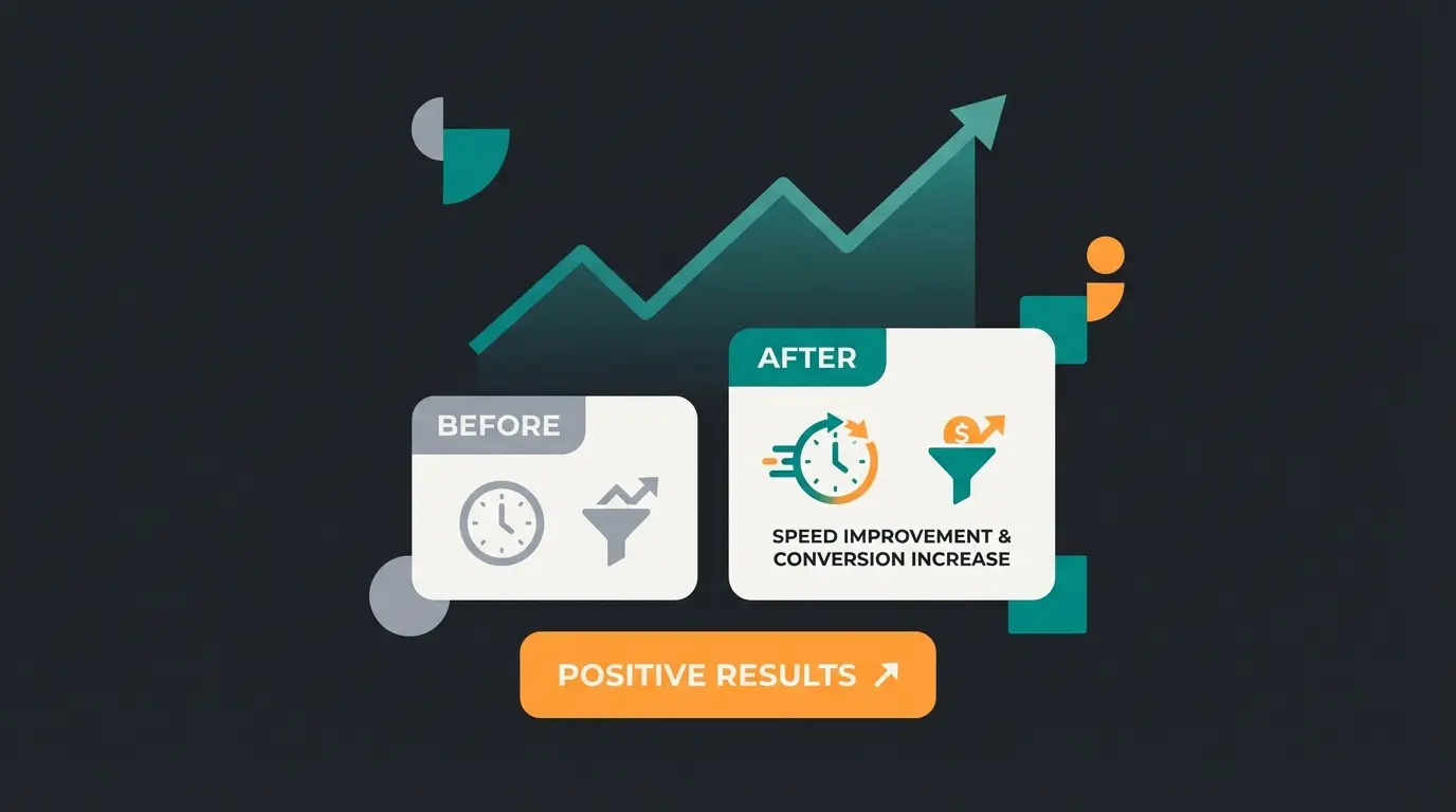 Case study results showing improved AI consultation performance metrics