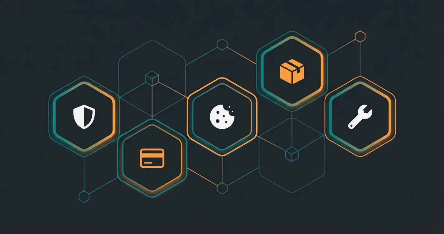 Essential free Shopware plugins displayed as interconnected modules