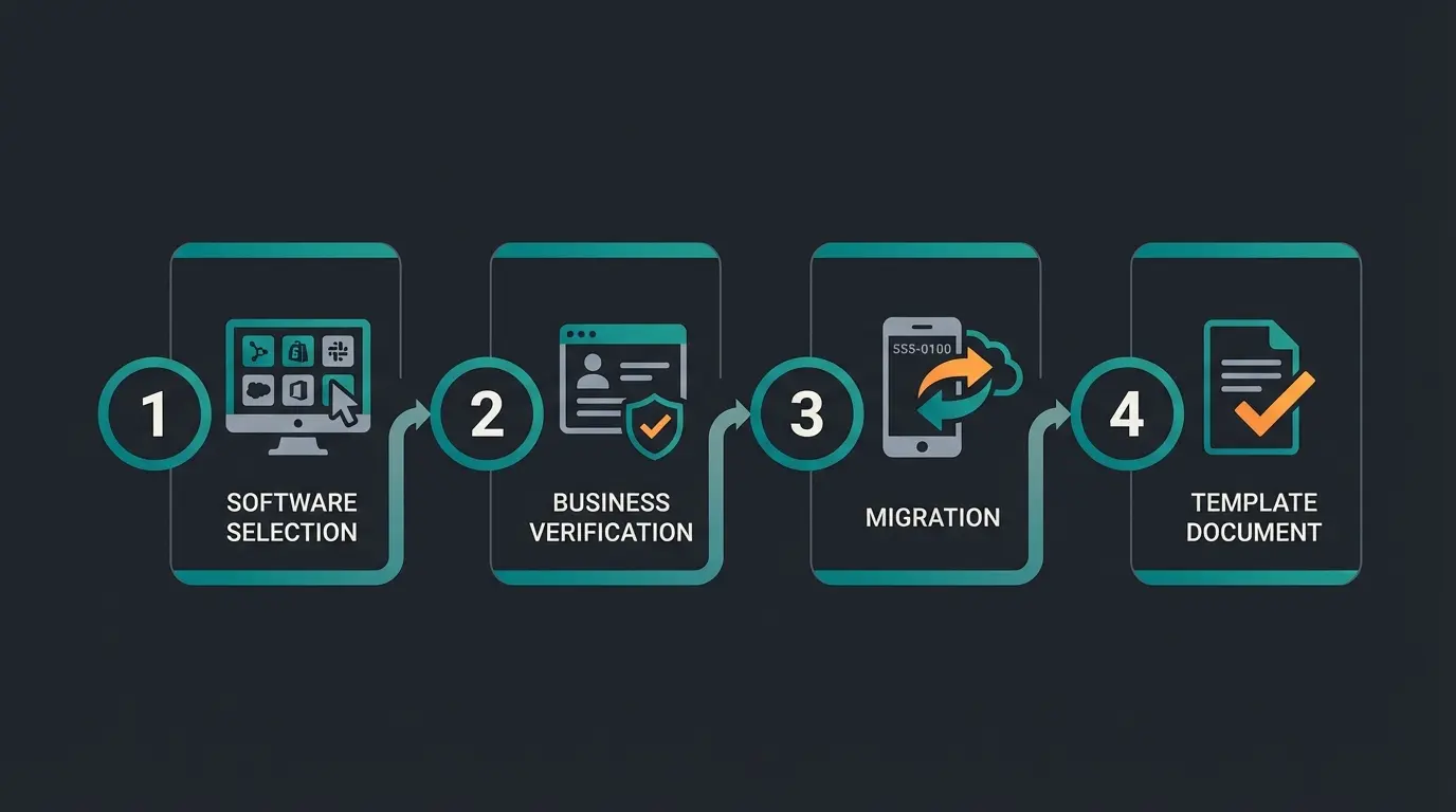Einrichtungsprozess WhatsApp Business API in vier Schritten