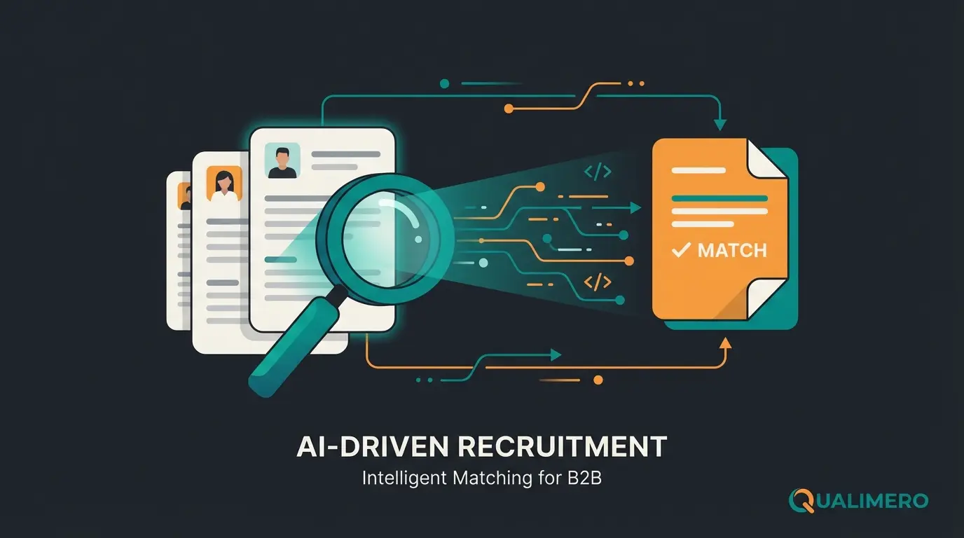 Visualization of AI matching candidate skills to job requirements