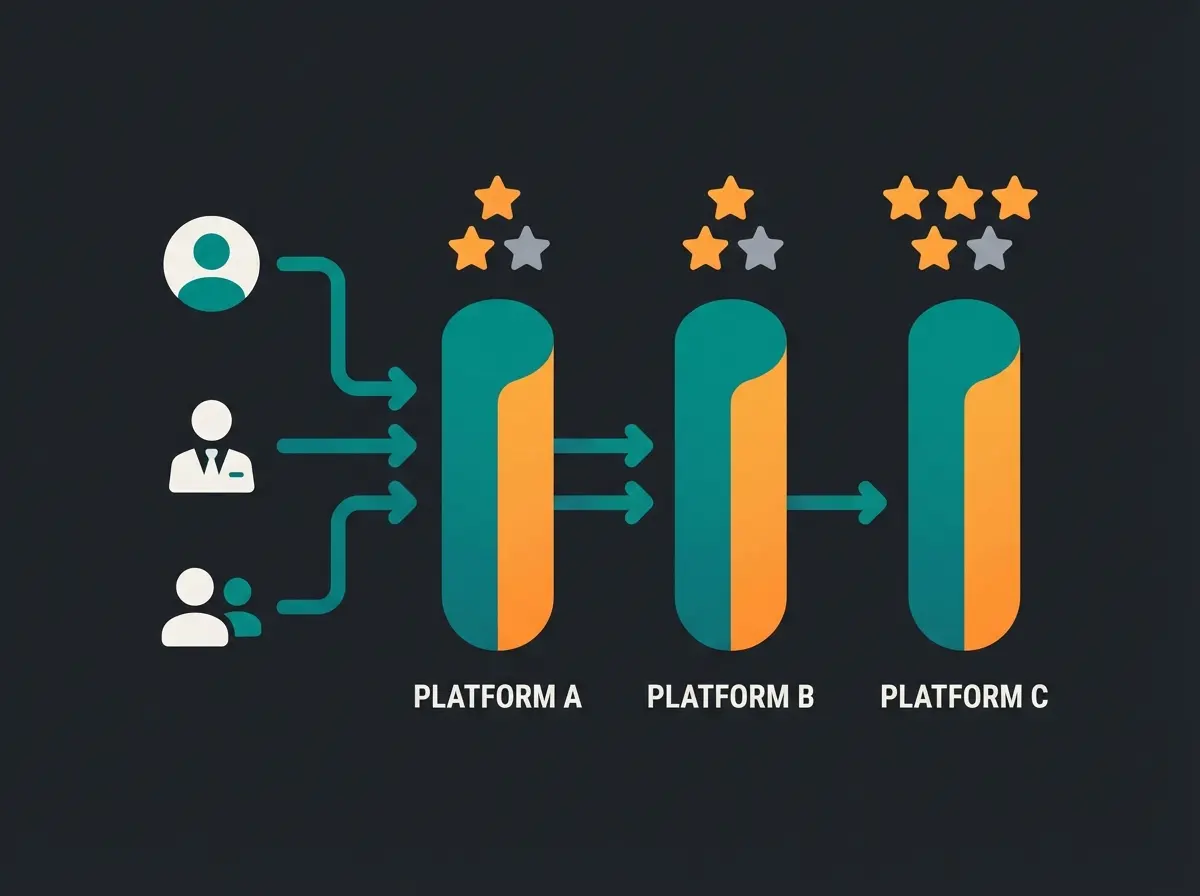Shopware review platform comparison showing rating sources and their focus areas