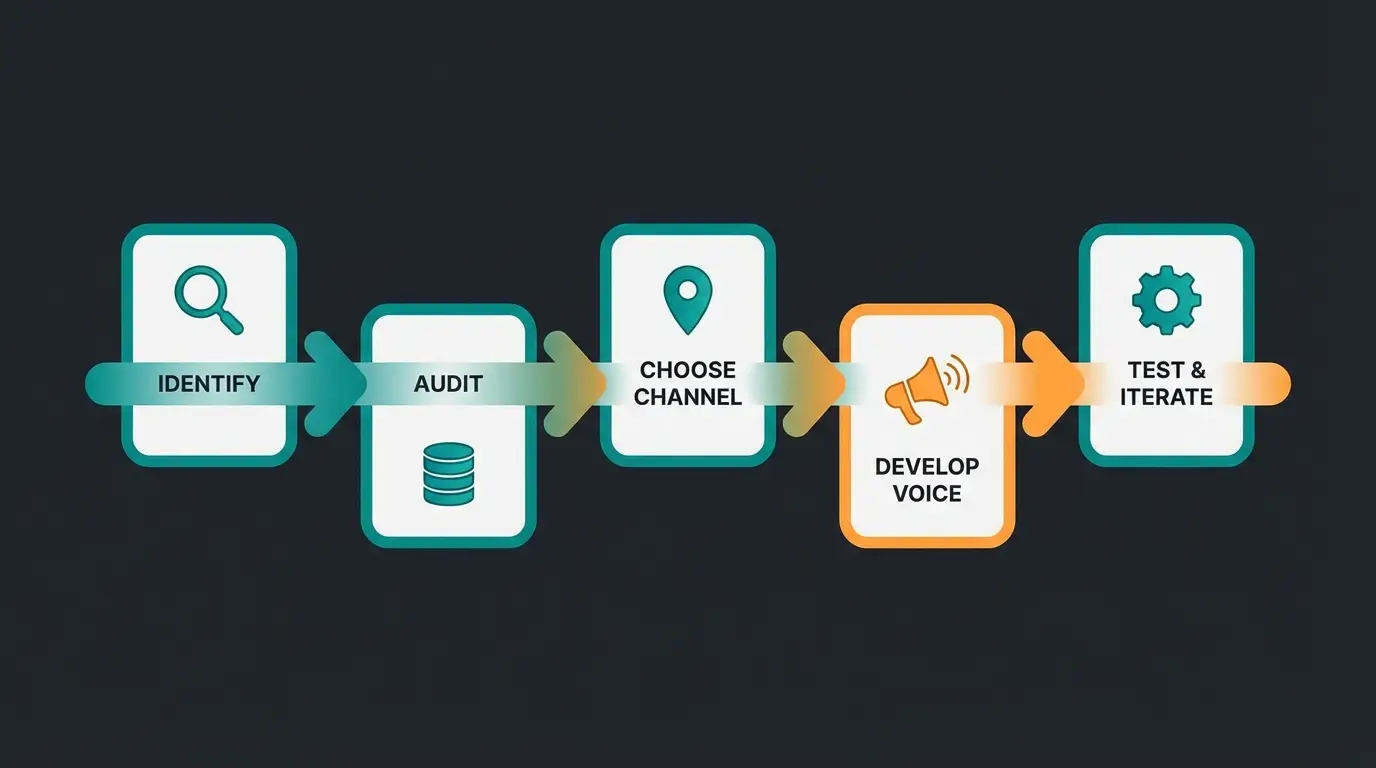 Five-step implementation roadmap for AI product consultation