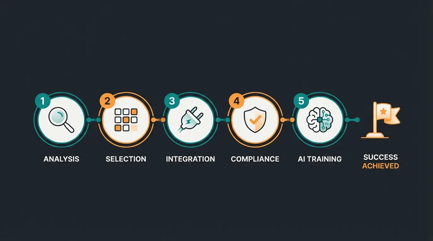 Zusammenfassung der fünf Schritte zur erfolgreichen Live Chat Implementation