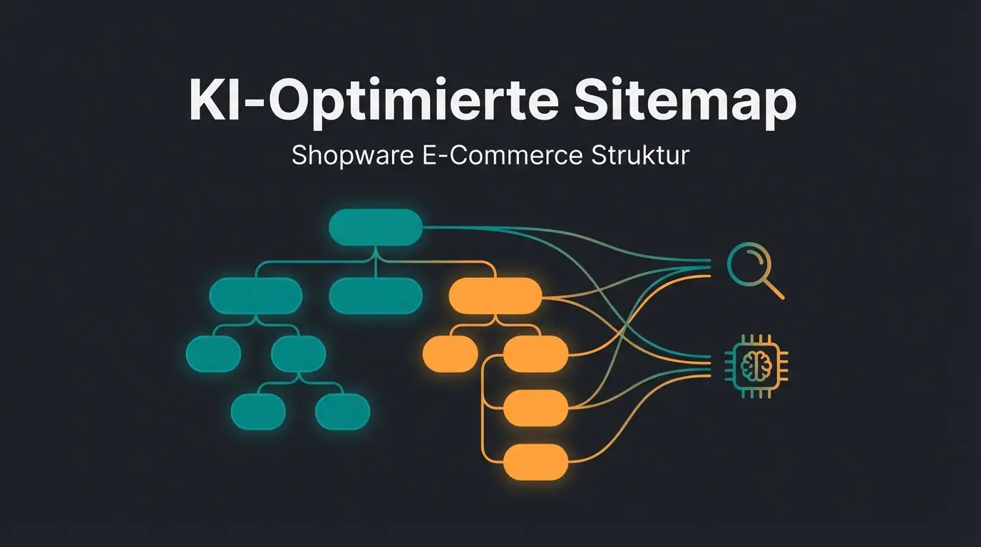 Shopware Sitemap Konfiguration für SEO und KI-Optimierung visualisiert