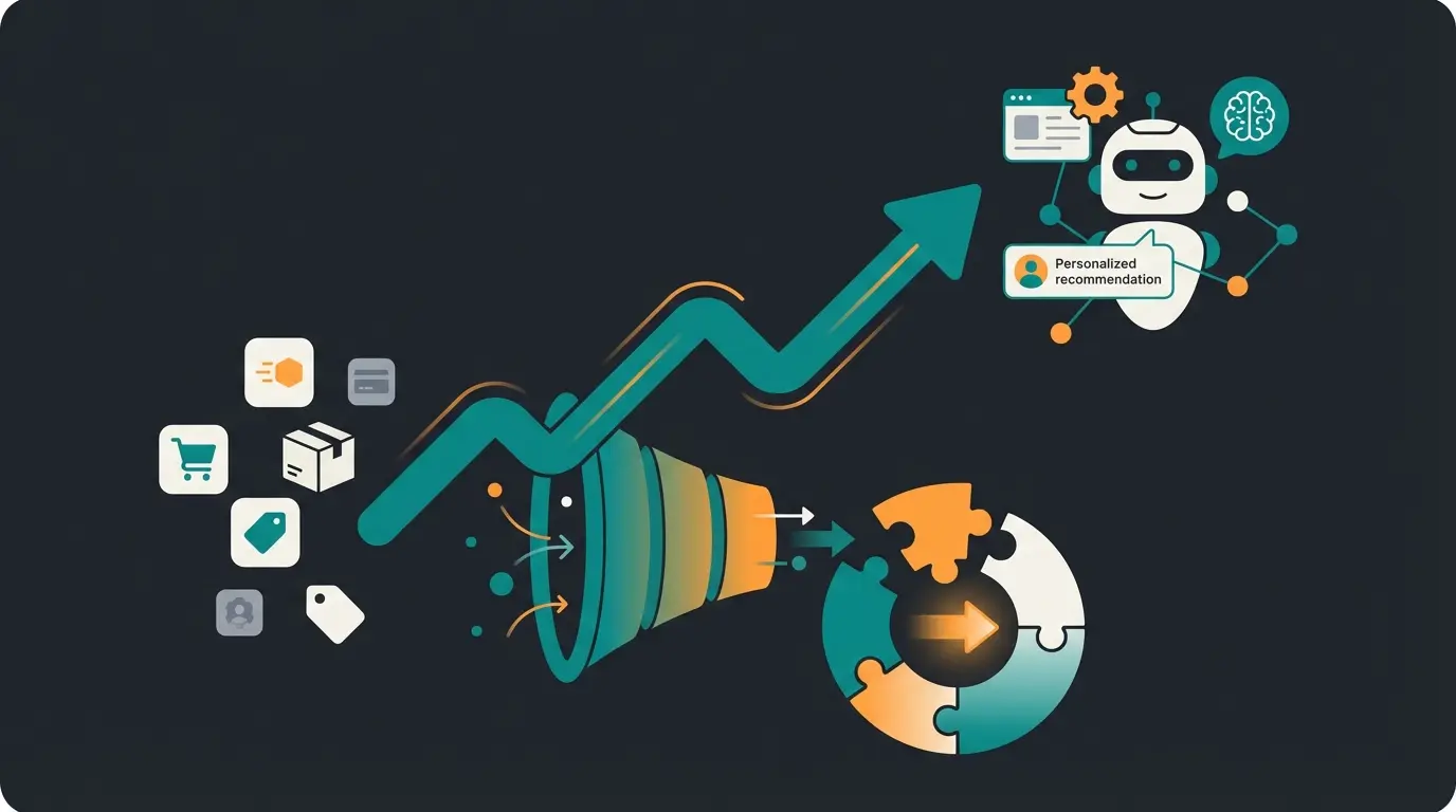 E-commerce growth visualization showing the impact of AI consultation implementation